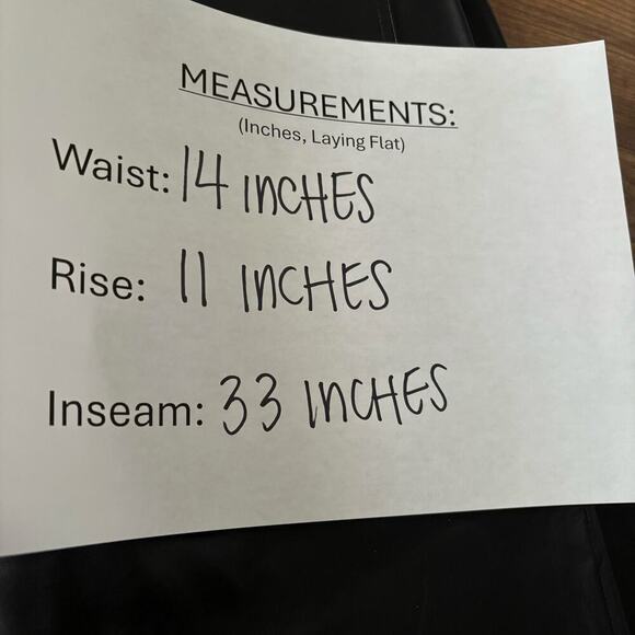 WeWoreWhat Womens Lace Front Vegan Leather Black Pant Size 24 NWT - Picture 10 of 10